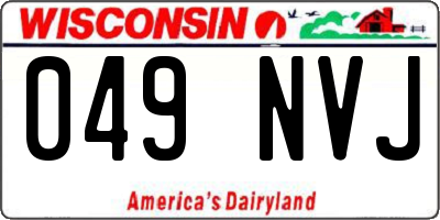 WI license plate 049NVJ