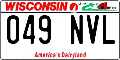 WI license plate 049NVL