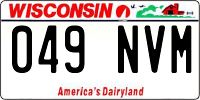 WI license plate 049NVM