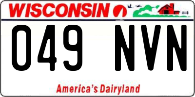 WI license plate 049NVN