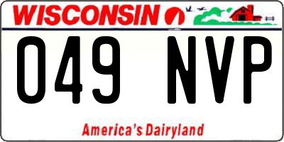 WI license plate 049NVP