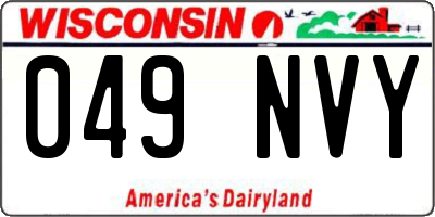 WI license plate 049NVY