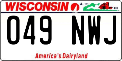 WI license plate 049NWJ
