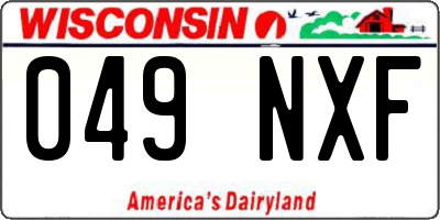 WI license plate 049NXF