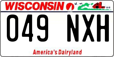 WI license plate 049NXH