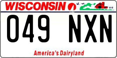 WI license plate 049NXN