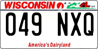WI license plate 049NXQ
