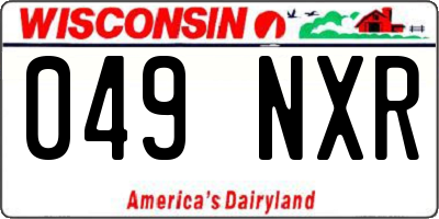 WI license plate 049NXR