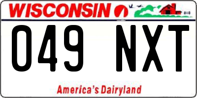 WI license plate 049NXT