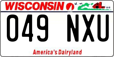 WI license plate 049NXU
