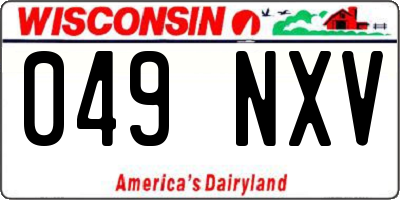 WI license plate 049NXV