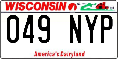 WI license plate 049NYP