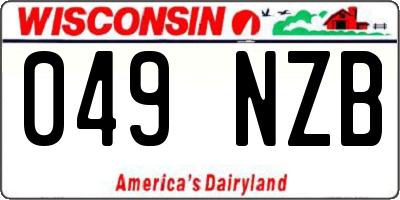 WI license plate 049NZB