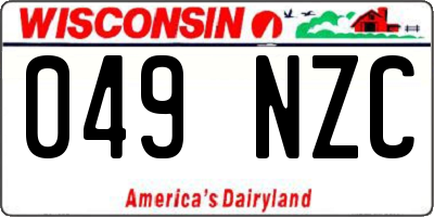 WI license plate 049NZC