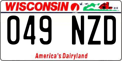 WI license plate 049NZD