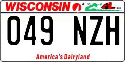 WI license plate 049NZH