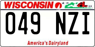 WI license plate 049NZI