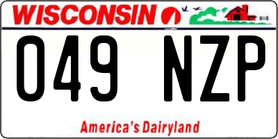 WI license plate 049NZP
