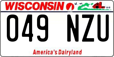 WI license plate 049NZU