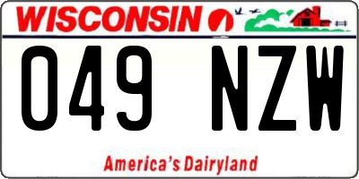 WI license plate 049NZW