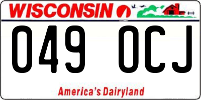 WI license plate 049OCJ