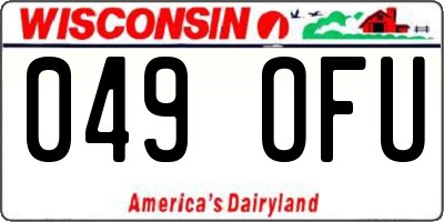 WI license plate 049OFU