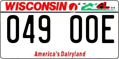 WI license plate 049OOE
