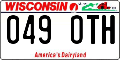 WI license plate 049OTH