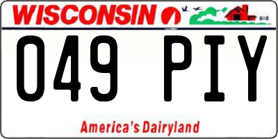 WI license plate 049PIY