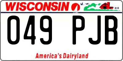 WI license plate 049PJB