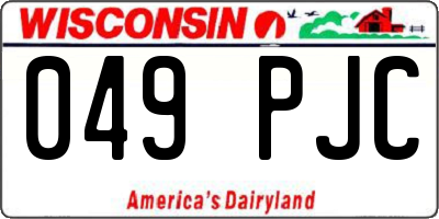 WI license plate 049PJC