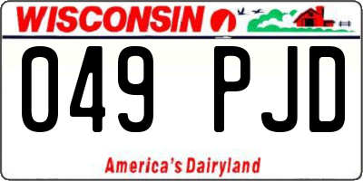 WI license plate 049PJD