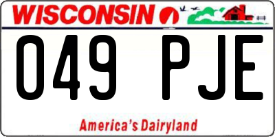 WI license plate 049PJE
