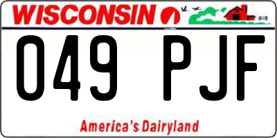WI license plate 049PJF