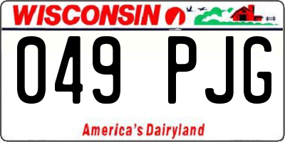 WI license plate 049PJG