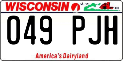 WI license plate 049PJH