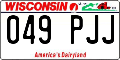 WI license plate 049PJJ