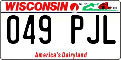 WI license plate 049PJL