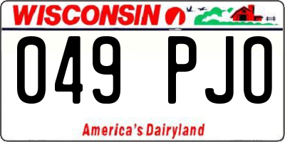 WI license plate 049PJO