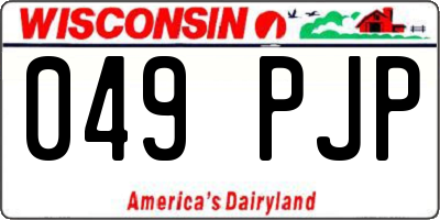 WI license plate 049PJP