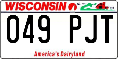 WI license plate 049PJT