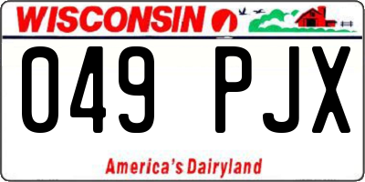 WI license plate 049PJX