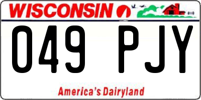 WI license plate 049PJY