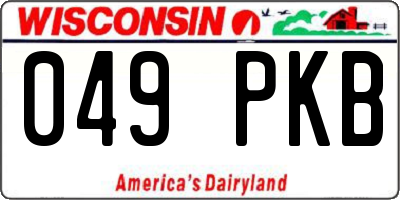 WI license plate 049PKB