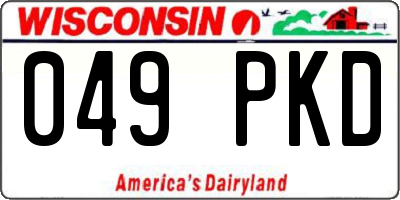 WI license plate 049PKD