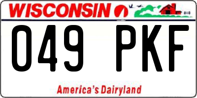 WI license plate 049PKF