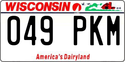 WI license plate 049PKM