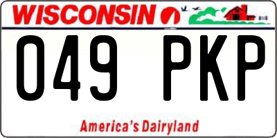 WI license plate 049PKP