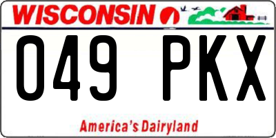 WI license plate 049PKX
