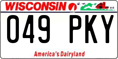 WI license plate 049PKY
